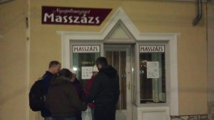 Praying at massage parlor