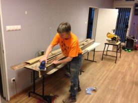 Preparing chair rail