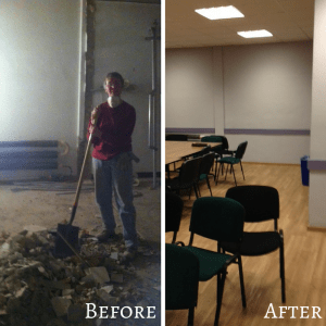 Purple Room Before and After